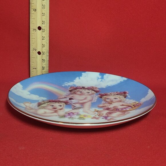 Vintage Dreamsicles Blossoms and Butterflies Angel Cherub Collectible Plate 1994 - Picture 10 of 12